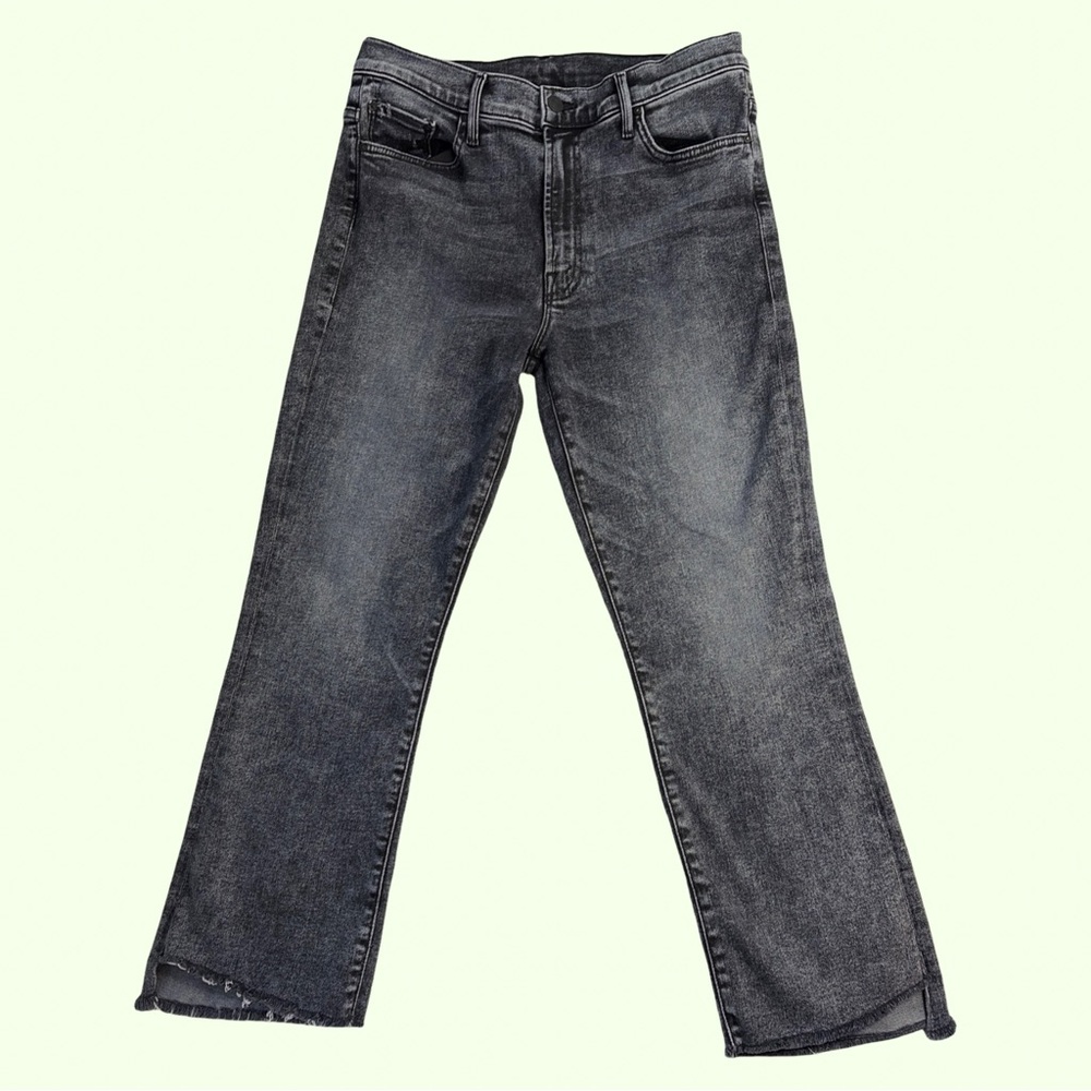 MOTHER Women's Ankle Crop Jeans in Washed Black